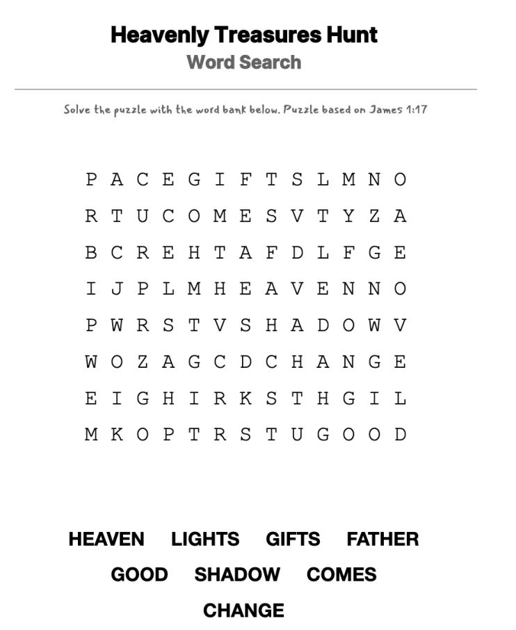 Investing Yourself word-search